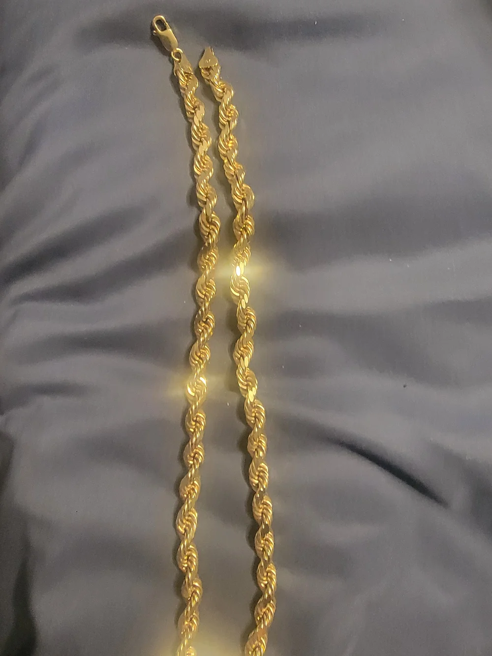 Beautiful Solid 10k Gold Rope Chain 9mm 24inch 66 Grams Necklace
